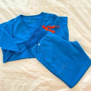 Figs Royal Blue Scrubs Set